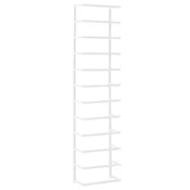 Vidaxl Stojalo za brisače belo 24x12x96 cm jeklo
