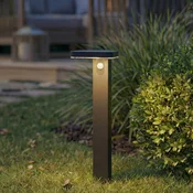 PRIOS LED-Solar-Wegelampe Tarlson, kvadratna, antracitna, senzor - Sodobni - črna, prozorna - Plastika