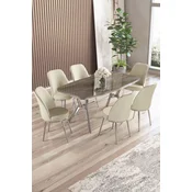 Hanah Home Trpezarijski set, 7 komada, Svetlozeleni