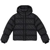 Guess PADDED HOODED LS JACKET W/ZIP Črna