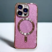 Infostyle Silikonski ovitek Glitter - MagSafe za iPhone 14 Plus Roza/TPU silikon