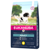 Eukanuba Adult Medium Breed piletina - 2 x 3 kg