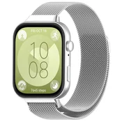 Kovinski pas Techsuit W009 za Huawei Watch Fit 3/Fit 4/Fit 4 Pro/Fit 5/Fit 5 Pro - srebrn