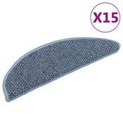 Vidaxl Samolepilne preproge za stopnice sisal 15 kosov 56x17x3cm modre