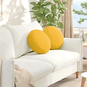 Jastucici za sjedenje 2 pcs Svijetlo žuta O 40 cm
