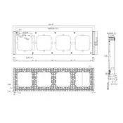 SONOFF switch frame type M5-80, 4 switches