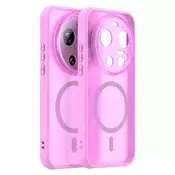 Hibridni ovitek HaloFrost II MagSafe za Xiaomi 17 Ultra - pink