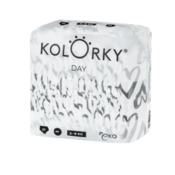 DAN BARV - srce - M (5-8 kg) - 21 kosov - eko plenice za enkratno uporabo