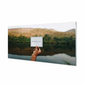 tulup.si Slika na akrilnem steklu Panorama z napisi 125x50 cm 4 obešalnika