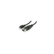 Roline Kabel USBA(M) - microUSB B(M), 5-pinski 0,8 m, črn
