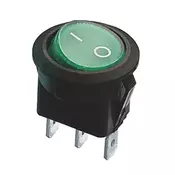 Prekidac wipp 6A/250VAC zeleni sa indikacijom, fi=20mm