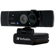 VERBATIM Verbatim AWC-03 4K spletna kamera 3840 x 2160 Pixel\, 1920 x 1080 Pixel nosilec s sponko\, stojalo, (20461042)