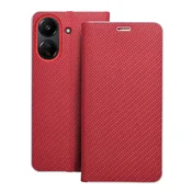 LUNA Book Carbon ovitek za XIAOMI Redmi 13C / POCO C65 rdeč
