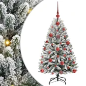 Umjetno božicno drvce Zelena i bijela 120 cm PVC i metal