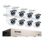 OEM ZOSI 2MP Žični Varnostni Sistem, 8CH DVR, 4 ali 8 Kamer -8CH DVR 8 Kamere -None, (5000137583)