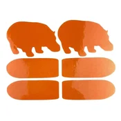 Odsevne nalepke ShamanRacing hippo set 6pcs oranžna