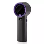 Ventilator Techsuit K38 prenosni, nastavljiv, digitalni prikazovalnik, 4000mAh - črn