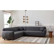 Atelier del Sofa Ugaona garnitura Eddy 280x280cm, Tamnosiva