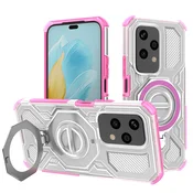 Hibridni ovitek Carbon Shield Pro za Honor 200 Lite - pink transparent