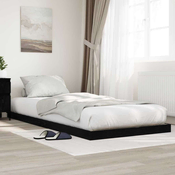 Krevet s daskama Crni hrast 75 x 190 cm Konstruirano drvo