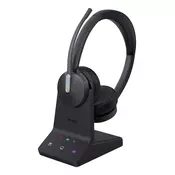 Yealink WH64 Dual UC Slušalke z mikrofonom Brezžična Naglavni trak Pisarna/klicni center USB Tip-C Bluetooth Črna
