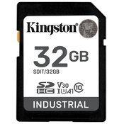 KINGSTON Industrial/SDHC/32GB/100MBps/UHS-I U3/Class 10