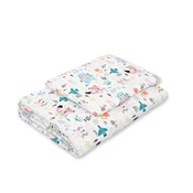 Bobono Otroški posteljni komplet s polnilom, 2 kosa, 75x100cm NEWBORN - modri medvedki