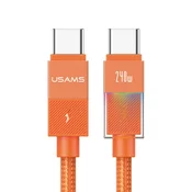USAMS USAMS 240W USB-C NA USB-C KABEL 1,2 M ZA HITRO POLNJENJE ZA TELEFONE IN PRENOSNIKE
