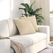 Jastucici za sofu 2 pcs Krema 45 x 45 cm tkanina