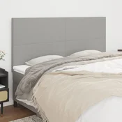 vidaXL vidaXL Posteljno vzglavje 4 kosa svetlo siv 90x5x78/88 cm blago, (20793156)