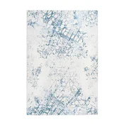 Kayoom RAVNO TKANA PREPROGA Galaxy 725 Creme / Blau   120/170 cm  tkano modra, krem barve