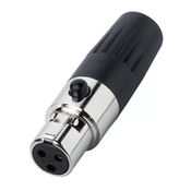 Mini canon Bespeco - XLR3FXS, crni