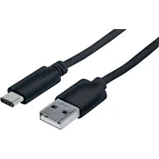 MANHATTAN Manhattan USB kabel USB 2.0 USB-C® vtič\, USB-A vtič 1.00 m črna UL-certificirano 353298, (20415729)