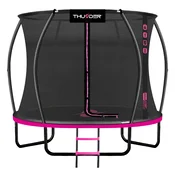 THUNDER Trampolin vrtni – 244 cm, z notranjo varnostno mrežo, lestev, komplet THUNDER ULTRA 8FT PINK, (5000115958)
