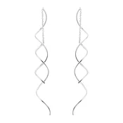 Spiralne naušnice - Srebrna KP4319