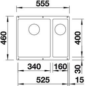Pomivalno korito BLANCO SUBLINE 340/160-U, desni 527346