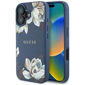 1 to 3 Ovitek Guess Tpu Za Iphone 16 Za Magsafe Granulirani Cvetlični Vzorec