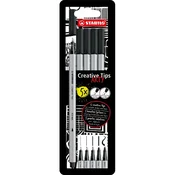 Stabilo STABILO Creative Tips ARTY BLACK, kartonska škatla za 5, (21655660)