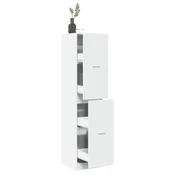 Ormaric za lijekove bijeli 40x41x174,5 cm konstruirano drvo