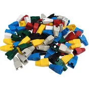Zaščita RJ45 z izrezom SIVA, večja luknja za kabel (100 kosov)