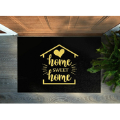 tulup.si Predpražnik s potiskom Home sweet home Črno ozadje 60x40 cm