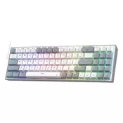 Pollux K628 RGB Gaming Keyboard White Red Switch