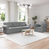 Set sofe 2 pcs Svijetlo siva 245 x 82 x 80 cm tkanina