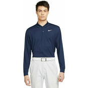 Nike Dri-Fit Victory Solid Mens Long Sleeve Polo College Navy/White L