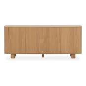 Komoda v hrastovem dekorju v naravni barvi 180x75x40 cm Padoc – MOME