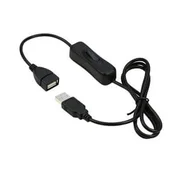 PremiumCord USB 2.0 podaljšek s stikalom, A moški- A ženski, 1 m, črn