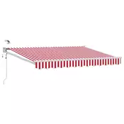 Elektricna retraktabilna tenda Crvena i bijela 3,5 x 2,5 m