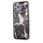 TPU gel ovitek Metal Marble za iPhone 11 Pro - črn