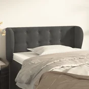 vidaXL vidaXL Vzglavje z ušesi temno sivo 93x23x78/88 cm žamet, (20953360)