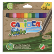 Eco Family Jumbo 12-delni komplet barvnih flomastrov - Carioca